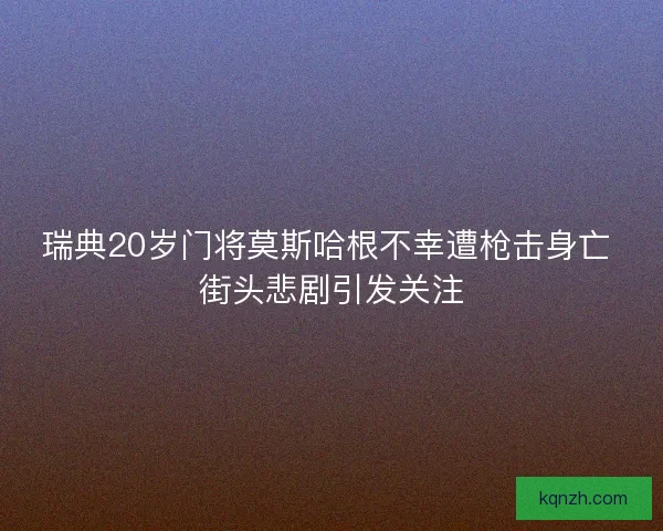 瑞典20岁门将莫斯哈根不幸遭枪击身亡 街头悲剧引发关注
